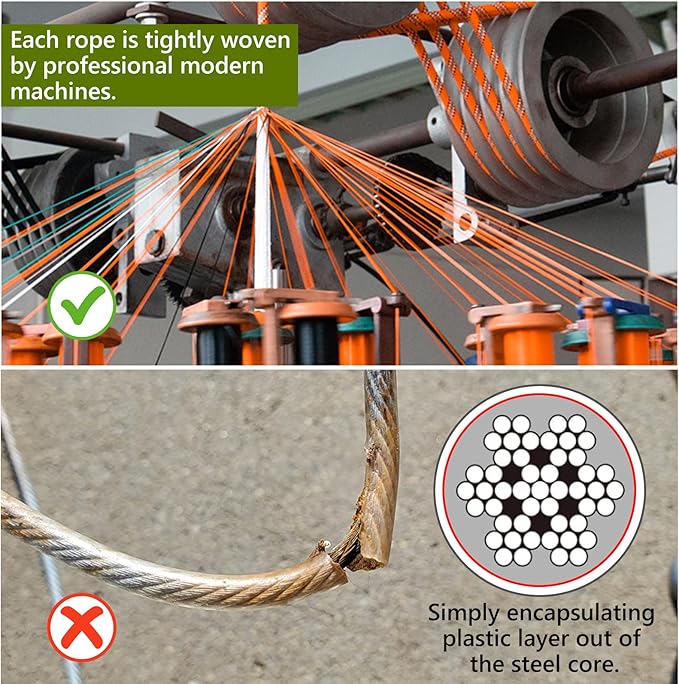 Tresbro Dog Camping Leash, 50ft/75ft/100ft Trolley System for Dogs up to 300lbs, Portable Lightweight Dog Runner Lead for Yard, Reflective Tie Out Cable for Camping, Courtyard, Park, Outside