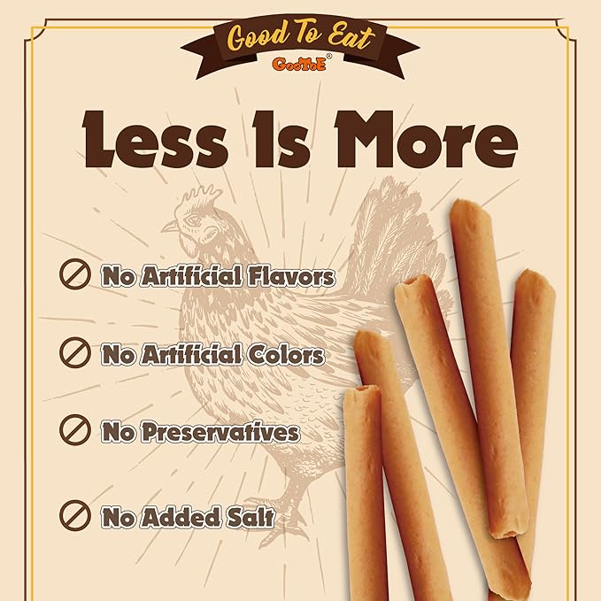 Gootoe Chicken Dog Treats – Chicken Roll 12oz – All Natural, Grain-Free, Low Fat, Premium Training Chews, Healthy & Easily Digestible