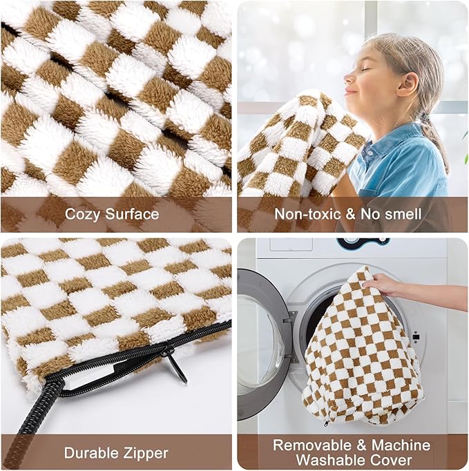 MIXJOY Heated Dog Bed, Waterproof Electric Dog Cat Heating Pad with Timer, Temperature Adjustable Heated Cat Bed for Winter, Auto Power-Off, Anti-bite Heating Pad for Dogs Cats-47''x28'', XLarge