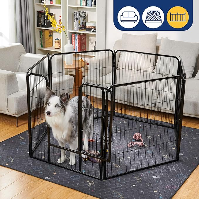 LOOBANI Washable Pee Pads for Dogs: Large Dog Pee Pad Reusable 65" x 48", Absorbent Pet Whelping Pads, Waterproof and Non-Slip Dog Training Mats for Crate, Playpen, Floor, Sofa, Cage, Grey