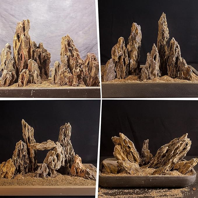 Dragon Stone Rock for Aquascaping,Aquarium Decor, Fish Tank Decorations,4-10 Inches Natural Ohko Stone for Fish Tank Landscaping (20 Pounds)