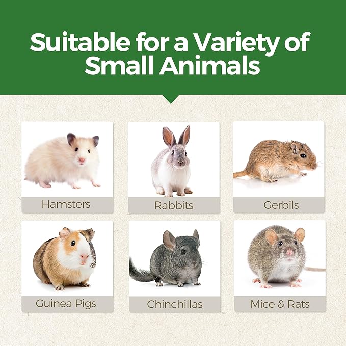 TEEWY 4PCS Guinea Pig Chew Toys, Prevent Teeth Overgrowth, Natural Vegetables and Timothy Grass, Hamster Chew Toys, Guinea Pig Toys, Chinchilla Toys, Grass Patch & Flowers