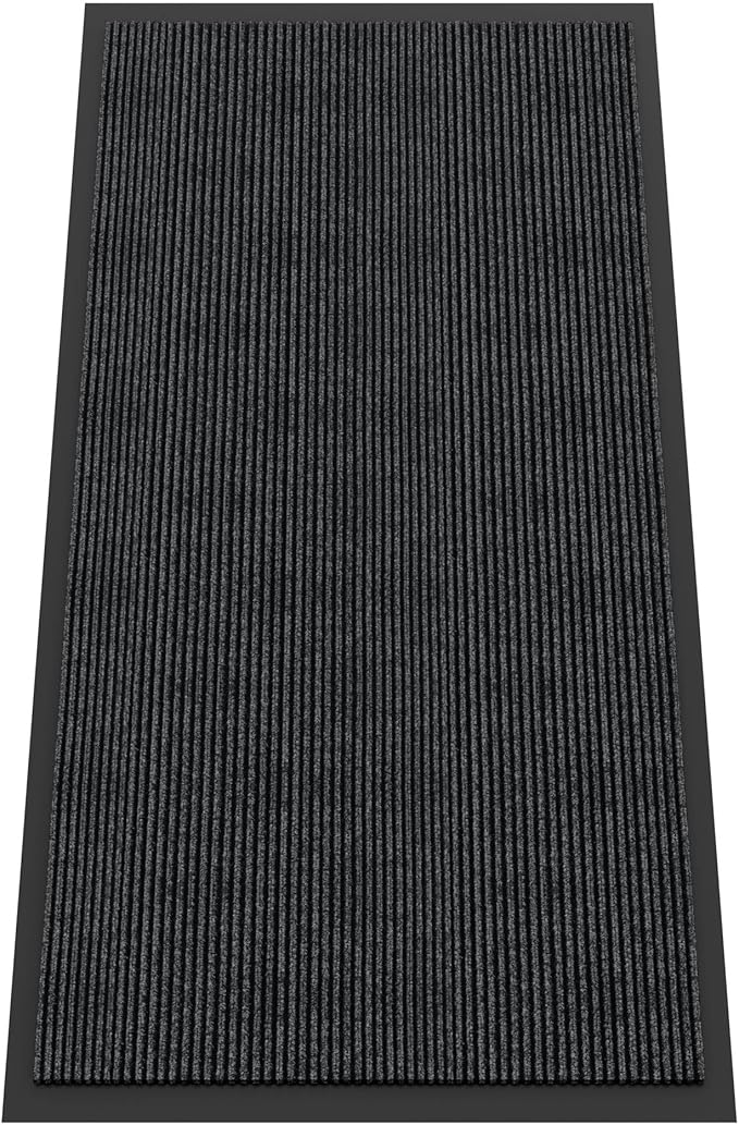 Indoor Outdoor Door Mat, 6’ x 3' Doormat for Entryway, Rubber Backing Non Slip Front Door Mat Outside Entrance, Super Absorbent Commercial Floor Mat for Home Office