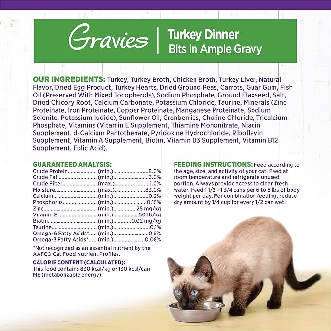 Wellness Complete Health Gravy Adult Wet Cat Food, Natural, Protein-Rich, Grain Free, 5.5 Ounce, 12 Pack, (Turkey Dinner)