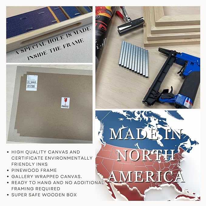 Nature Wall Art Prints - Ocean Forest Mountain Lake Canvas Landscapes - Small to Extra Large Living Room Bedroom Kitchen Bathroom Décor (Serenity in the Forest, 55L" x 83W"- 3 Panels)