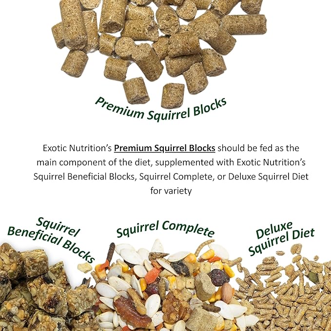 Squirrel Complete (15 lb.) - Healthy Natural Food - Nutritionally Complete Diet for Pet & Captive Squirrels - Ground, Grey, and Flying Squirrels, & Chipmunks
