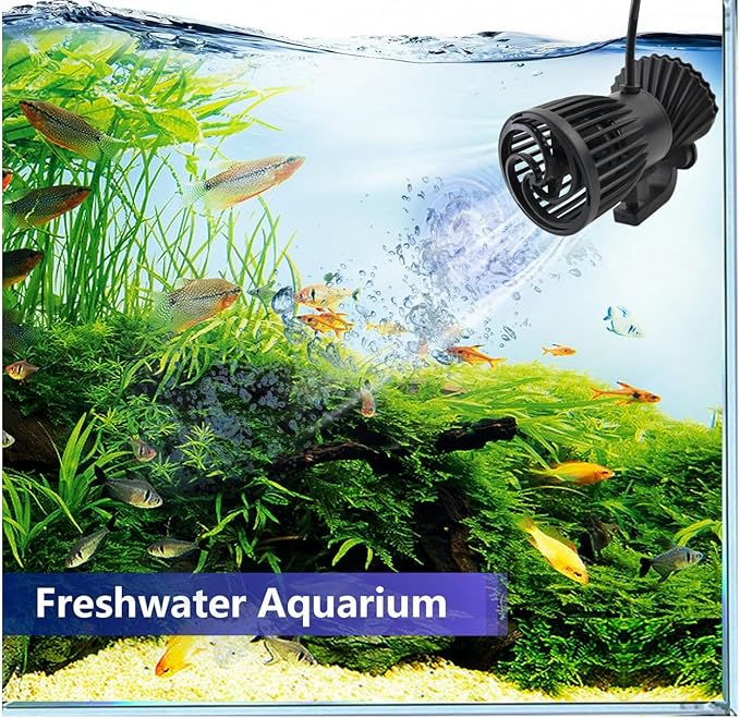 CONQUERALL 520-2600GPH 15W Wave Maker 24V DC Multi Angle Direction Sine Wave Technology Large Flow Suit for Fish Tank Aquarium Freshwater and Saltwater