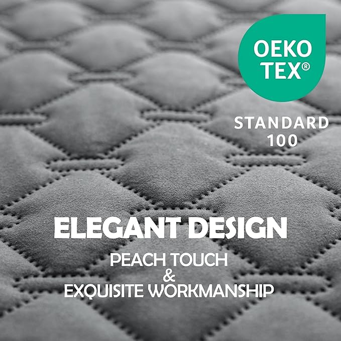 gogobunny 100% Double-Sided Waterproof Dog Bed Cover Pet Blanket Sofa Couch Furniture Protector for Puppy Large Dog Cat, Reversible (30x30 Inch (Pack of 1), Dark Grey/Light Grey)