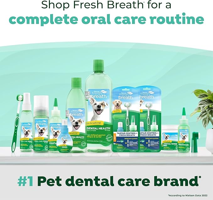 TropiClean Fresh Breath TripleFlex Toothbrush for Large Dogs | Use with TropiClean Toothpaste or Gel | 360-Degree Toothbrush | Complete Dental Care