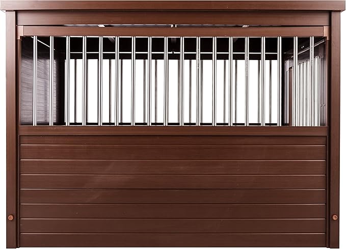 New Age Pet ECOFLEX Dog Crate End Table - Furniture-Style Pet Crate for Crate Trained Dogs - Stainless Steel Tubing & a Latched Closure - 10 Year Manufacturer's Warranty, X-Large, Brown