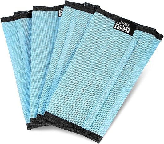 Jeffers Romper Stomper Fly Boots for Horses - Grey, Large – Breathable Mesh Leg Wraps for Insect Protection, Stable Accessories for Summer Turnout, Ride Gear, Horse Hoof & Leg Care - 4 Pack