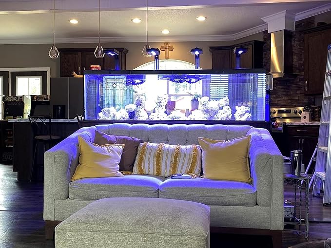 Aquarium Light - 95 Watt Sunrise Sunset Moonlight, Group Control Program Coral Reef Light Dimmable Full Spectrum for Marine Tanks,Saltwater Tank Light with Timer (Brackets)