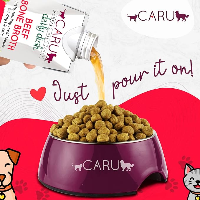 CARU Daily Dish Beef Broth Meal Topper for Dogs and Cats - 1.1 lbs.