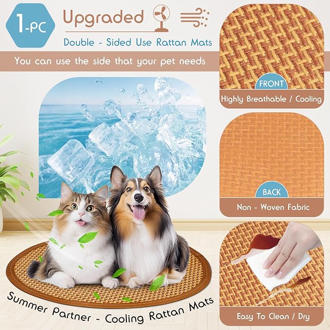 24" Dog& Cat Teepee Tent +28" Pet Cooling Mat +10ft Star String Light [2-Modes],Cotton Thicked Soft Comfort Anti-Slip Cushion (Used/Wash Separately), Indoor or Outdoor Large Pets Tents House