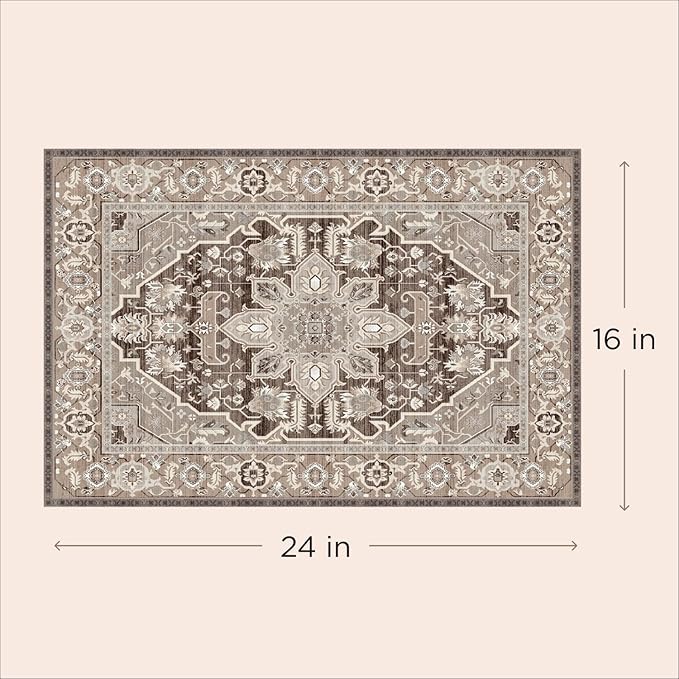 LOVEWAG Washable Dog Pee Pads, 24" x 16", Waterproof, Non-Slip, Super Absorbent, Reusable Machine-Washable, 2-Pack (Caramel Creme)