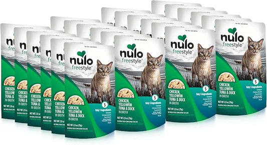 Nulo Freestyle Cat & Kitten Wet Cat Food Pouch, Premium All Natural Grain-Free Soft Cat Food Topper with Amino Acids for Heart Health and High Animal-Based Protein