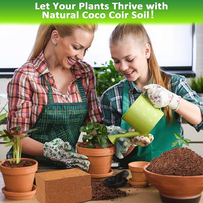 Legigo 12 Pack Premium Coco Coir Brick for Plants- 100% Organic Compressed Coconut Coir Bricks Starting Mix, Coco Coir Fiber Coconut Husk for Planting, Gardening, Potting Soil Substrate, Herbs