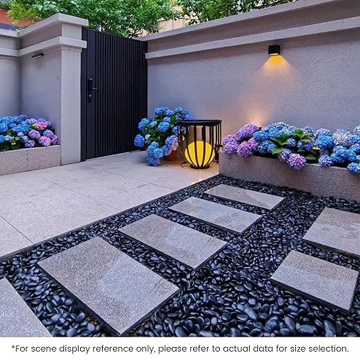 SIDONG 5 lbs Black River Rocks, 1.2-2 Inches Polished Pebbles for Indoor Plants, Aquarium Rocks Used in Fish Tank, Decorative Stones for Plants, Vases, Home Décor, Crafting, Garden Landscaping