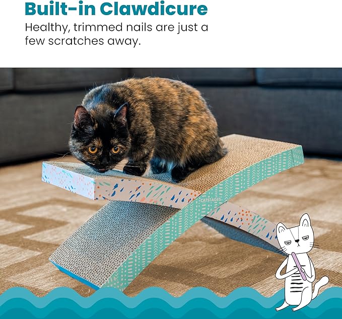 Catstages Easy Life Hammock Cat Lounger & Scratcher – Elevated Scratcher & Resting Spot for Cats, Comfortable & Multifunctional Design