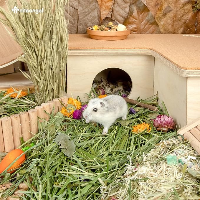 Niteangel Natural & Soft Hamster Bedding Mate Small Animal Habitat Decor for Syrian Dwarf Hamsters Gerbils Mice Degus Bunny or Other Small-Sized Pet
