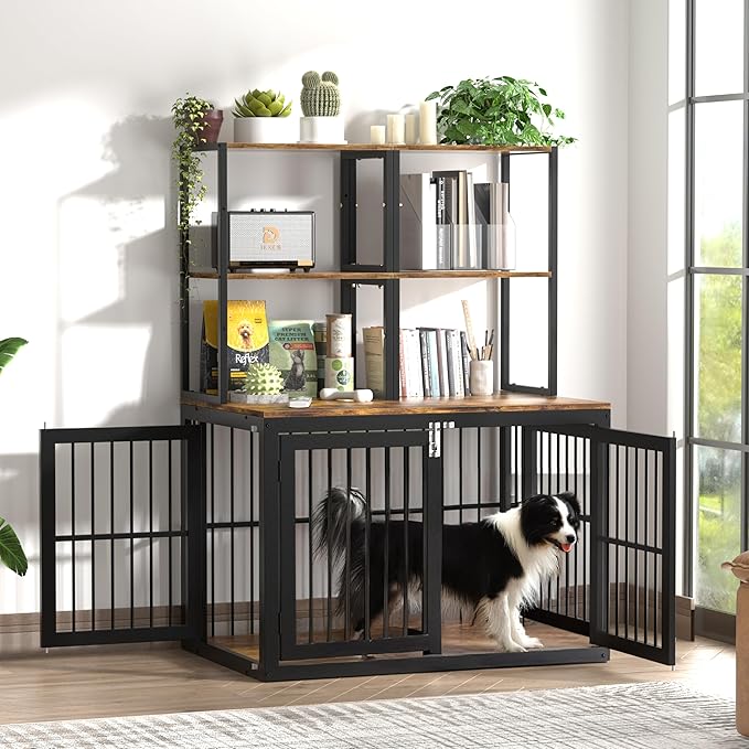 Large Dog Crate Furniture with Storage Heavy Duty Dog Crate Furniture Large Breed Extra Large Dogs Cage