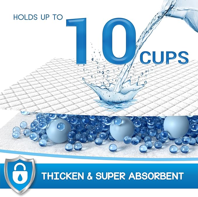 CROCI Dog Pee Pads 36x36in Extra Large, Wee Wee Pads for Dogs Super Absorbent Up to 10 Cups, Disposable (30 Counts)