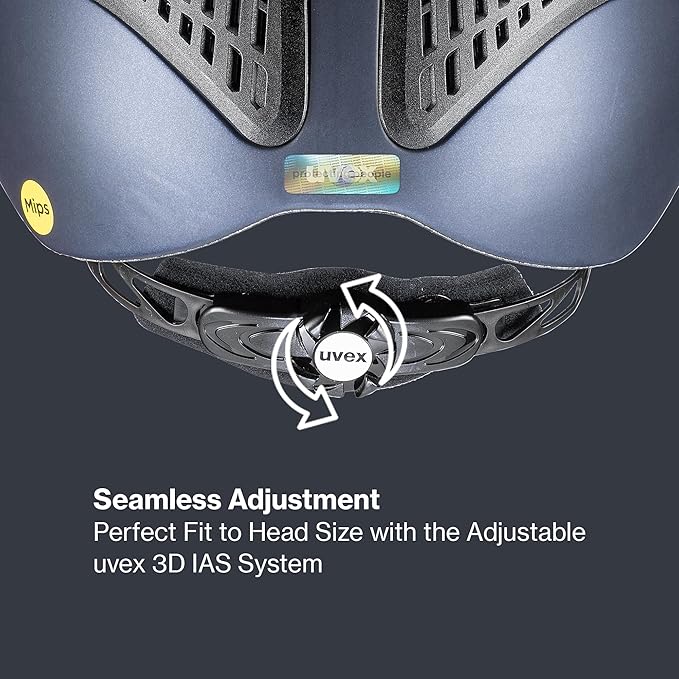uvex exxential III MIPS - Lightweight Unisex Riding Helmet - Individual Size Adjustment - Navy mat XXS-S