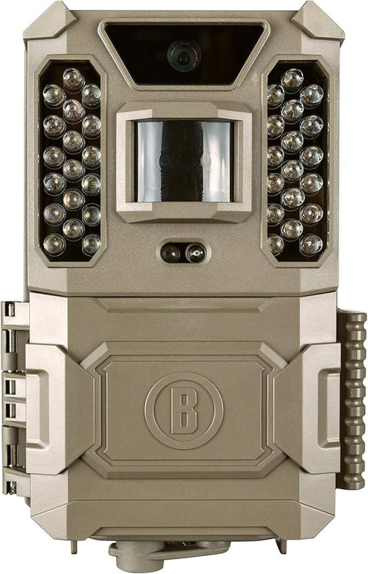 Bushnell Prime Low Glow Trail Camera - 24MP Image Quality, 1080p HD Video, Advanced Sensor Technology for Clear Nighttime Captures, Brown