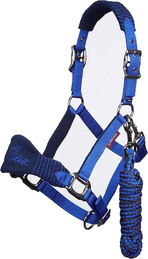 LeMieux Vogue Fleece Headcollar - Halter & Leadrope - Extra Padding, Adjustable at Curb and Poll Strap