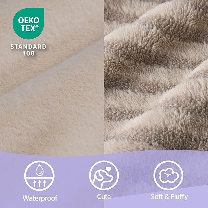 LE SURE Cute Dog Bed Medium Size Dog, Orthopedic Waterproof Medium Pet Beds with Sides, Non-Slip Bottom and Egg-Crate Foam Pet Couch Sofa with Washable Removable Cover, Hazel