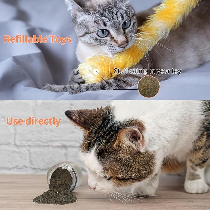 Premium Catnip for Cats & Kittens – Cold-Processed, High Potency Nepetalactone, 100% Pure Leaf-Only Catnip for Toys, Scratchers, Refills, Stimulates Play & Protects Furniture - 10g