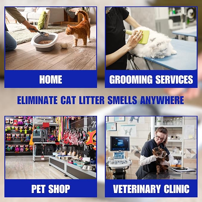 SMELLEZE Natural Cat Litter Deodorizer and Litter Box Odor Eliminator Additive for Strong Smells Unscented Kitty Litter Smell Control Safe Long-Lasting Granules for Multi Cat Homes 2 lb