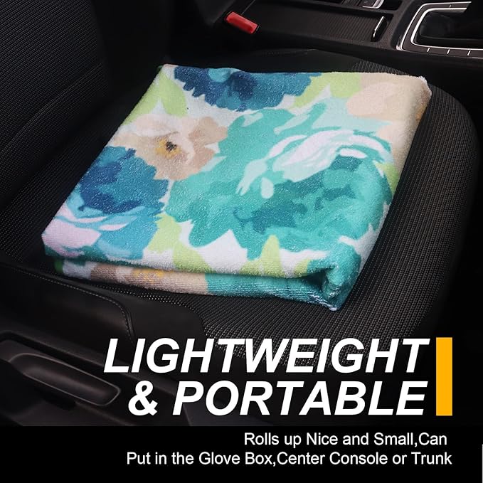 Back Seat Cover for Car Trucks Van SUV,Waterproof Rear Bench Towel Seat Covers for Dogs and Kids,Automotive Backseat Protector (Chrysanthemum)
