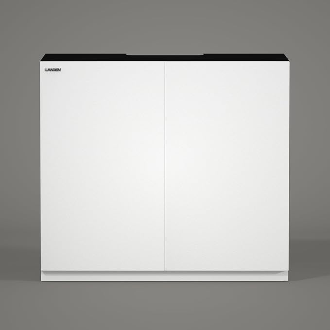 LANDEN Aquarium Stand and Cabinet, for up to 44Gal Tank, Fish Tank, Nano Foam Leveling Mat Included, Contemporary and Simple Design, Wooden Matte White Painted W35.5xD17.7xH31.49in (Stand Only)