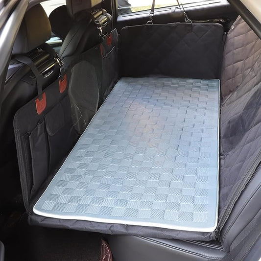 Non-Slip Pet Bed Mat for Truck Back Seat Extender, Hair Resistant Dog Blanket for Hard Bottom Dog Car Seat Cover, Anti Slip Pet Linner Backseat Cover Deep Gray XL