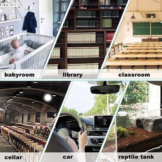 Mini Hygrometer Digital Thermometer Humidity Meter 6 Pack Hygrometer Thermometers Indoor/Outdoor Humidity Monitor Reptile Thermometer for Humidors Greenhouse Garden Cellar Fahrenheit(℉)/ Celsius(℃)