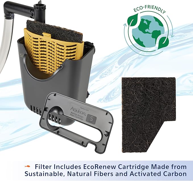 Aqueon QuietFlow Internal Filter with SmartClean Technology Shrimp, Small