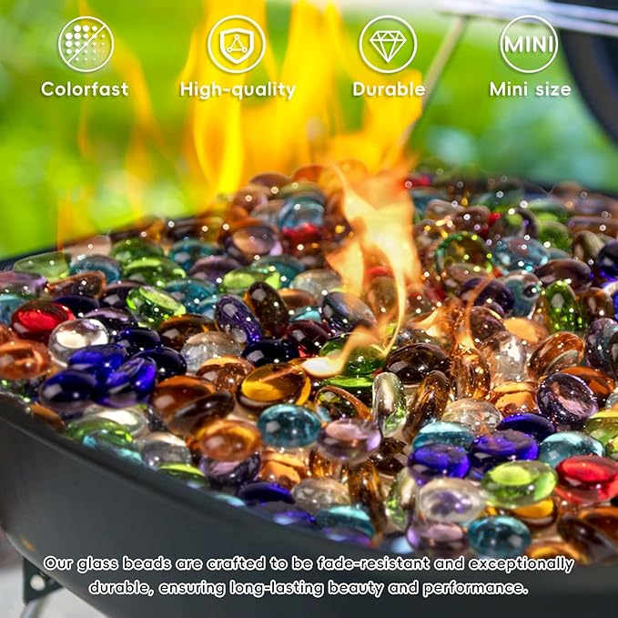 1 LB Purple Glass Marbles, Mini Flat Glass Beads~150 PCS for Vase Fillers, Floral Bottom Mancala Gems Pebbles Fish Tank Rocks for Table Aquarium,Home Decor Art Craft Supplies(0.5"~0.7")