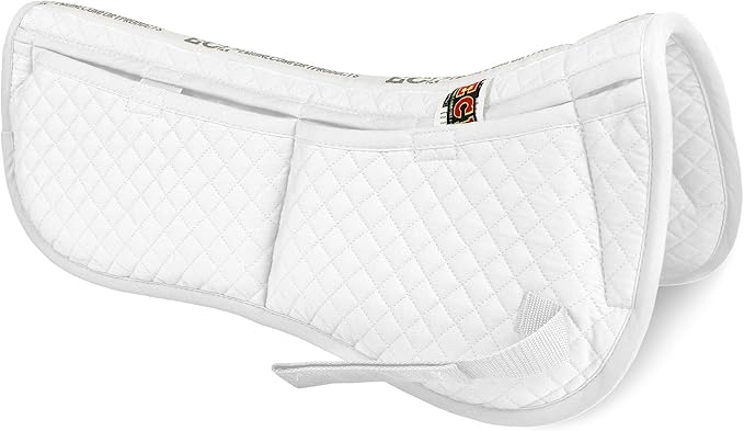 ECP Equine Comfort Products Adjustable Shock Absorbing Memory Foam Half Saddle Pad, Injury Prevention & Pressure Relief, Customizable Fit, Breathable for All Riding Styles