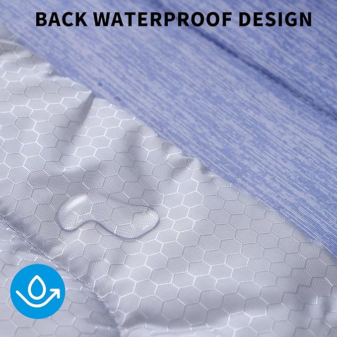 MARUNDA Dog Cooling Mat, 44" x 32" Thicken Waterproof Cooling Mat for Extra Large Dog, Q-MAX>0.5 Ice Cool Fabric-Cool on Contact，Easy Washable Pet Pad in Summer (44" x 32" (XL), Blue)