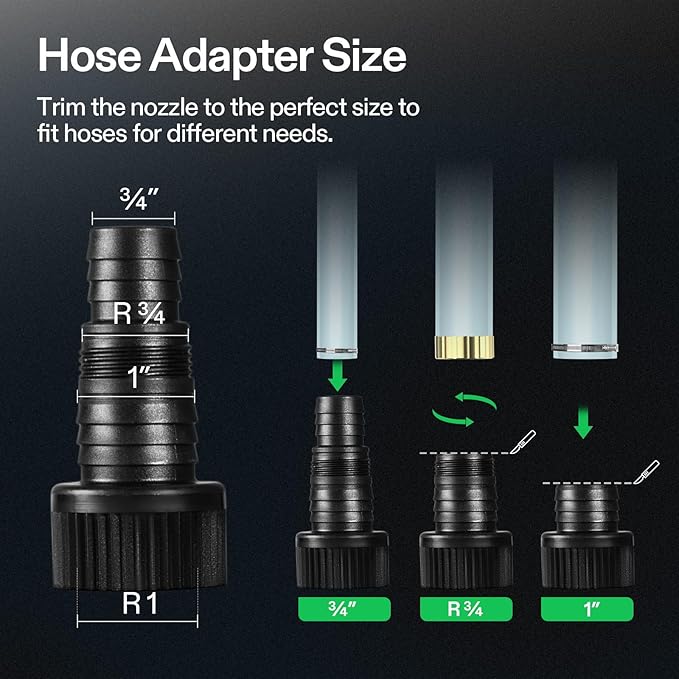 VIVOSUN 1600 GPH Submersible Water Pump, 100W Pond Pump, Ultra Quiet Aquarium Pump with 15FT. Lift Height for Pond, Waterfall, Fish Tank, Statuary, Hydroponic