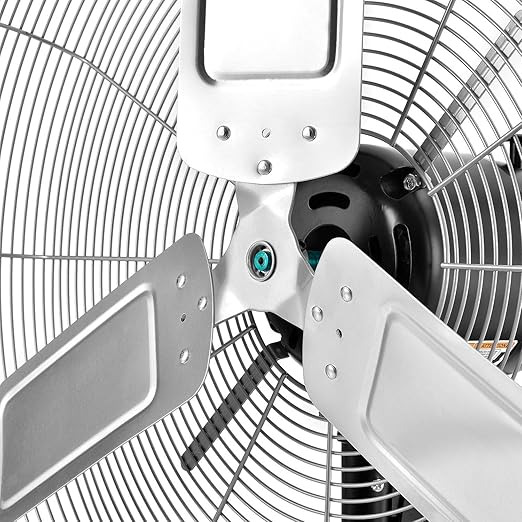 Global Industrial Deluxe Oscillating Wall Mount Fan, 24" Diameter, 1/2HP, 8,650CFM
