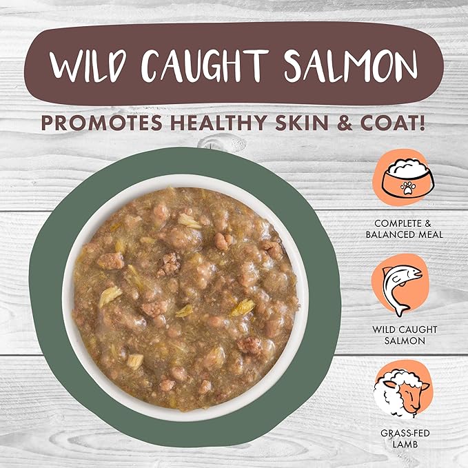 Weruva Classic Cat Stews!, Stir The Pot with Lamb, Chicken & Salmon in Gravy, 3oz Pouch (Pack of 12)