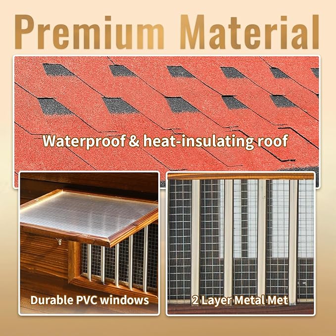 Outdoor Dog House for Large Breed Dogs with Removable Floor&Roof, Heavy Duty Pet House, Weatherproof Warm Dog House Outside, 2XL