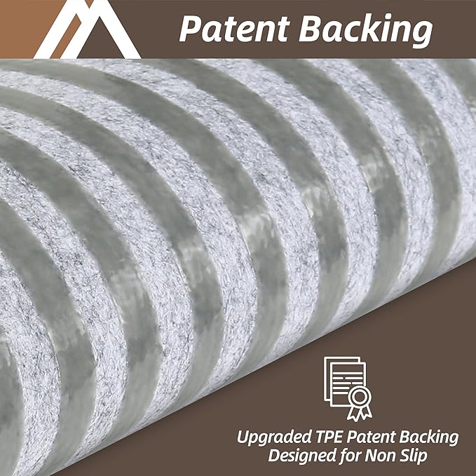 COSY HOMEER Edging Stair Treads Non-Slip Carpet Mat 28inX9in Indoor Stair Runners for Wooden Steps, Edging Stair Rugs for Kids and Dogs, 100% Polyester TPE Backing (15pc, Brown)