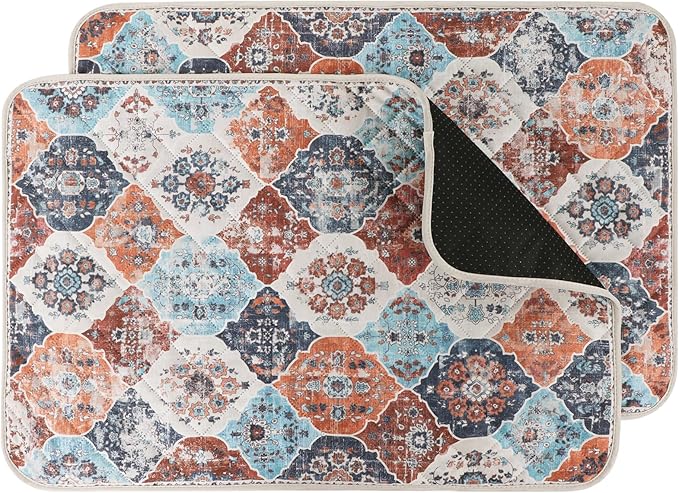 IEUUMLER Washable Pee Pads for Dogs, 2 Pack Reusable Non-Slip Grip, Super Absorbent Waterproof Puppy Pads for Potty Training, Playpen, Crate, Whelping Box EU011 (Orange, 36" x 36")