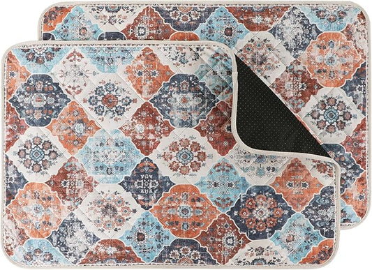 IEUUMLER Washable Pee Pads for Dogs, 2 Pack Reusable Non-Slip Grip, Super Absorbent Waterproof Puppy Pads for Potty Training, Playpen, Crate, Whelping Box EU011 (Orange, 36" x 36")