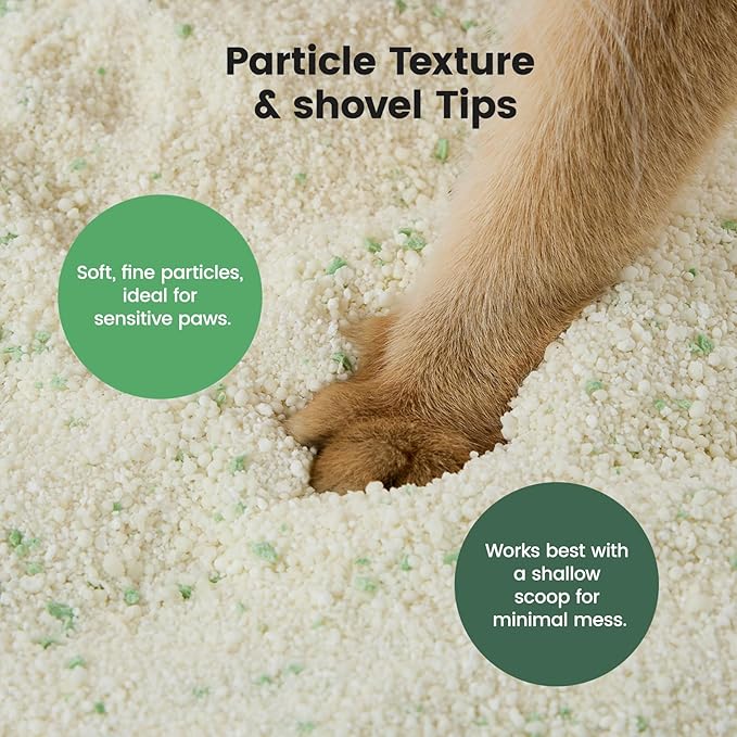 Gardner Pet Cassava Cat Litter, Clumping Cat Litter with Odor Control, Low Dust, Natural Plant-Based Litter, Fast Absorption & Low Tracking Kitty Litter, Unscented with Deodorizing Pellets (9LBS*4)