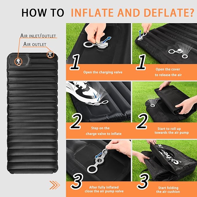 Car Back Seat Pet Cover for Dogs Back Seats Protector, Soft Inflatable Cushion Backseat Extender Comfortable Dog Hammock, Waterproof Dog Bed Rear Travel Accessories for Car,SUV,Truck