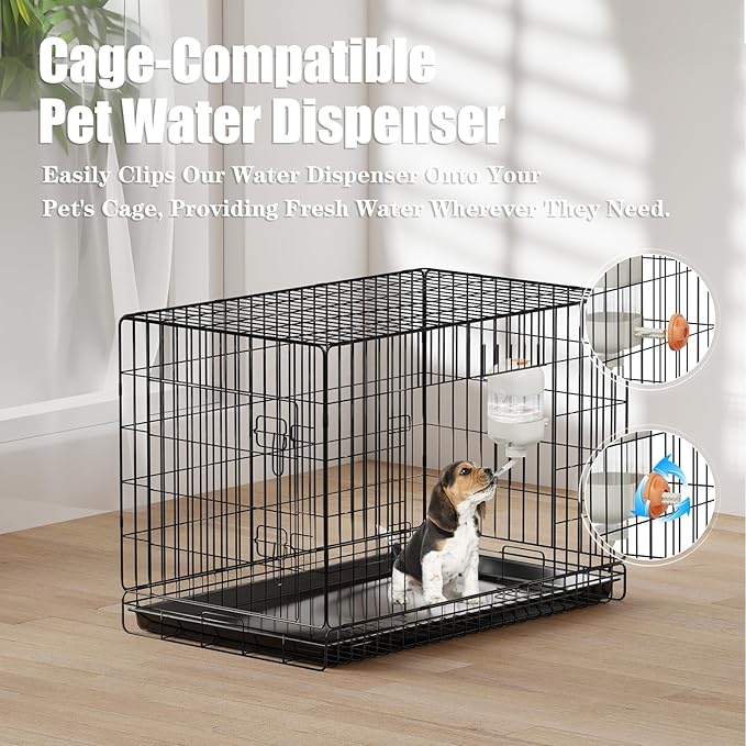 Pet Bowls,15°Tilted Puppy Food Bowls with Puppy Weaning Bottles,3 in 1 Height Adjustable Water Dispenser for Dogs,Pet Food Bowls for Ferrets,Cats,Rabbits and Small Sized Dogs(White)